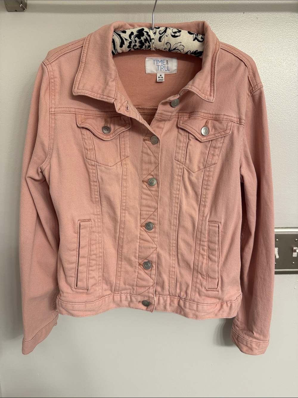 Time and Tru Peach Pink Denim Jacket